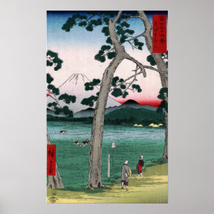 Utagawa Hiroshige Fuji auf der Links Tokaido Road Poster