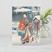 Utagawa Hiroshige - Geschichte von Genji, Elegante Dankeskarte (Stehend Vorderseite)