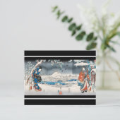 Utagawa Hiroshige - Geschichte von Genji Postkarte (Stehend Vorderseite)