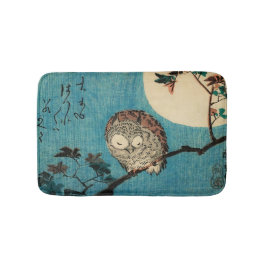 Utagawa Hiroshige - Horned Owl on Maple Branch Badematte