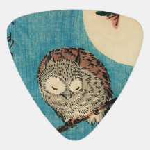 Utagawa Hiroshige - Horned Owl on Maple Branch