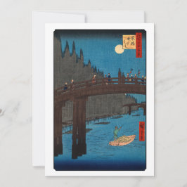 Utagawa Hiroshige - Kyoto Bridge by Moonlight Dankeskarte