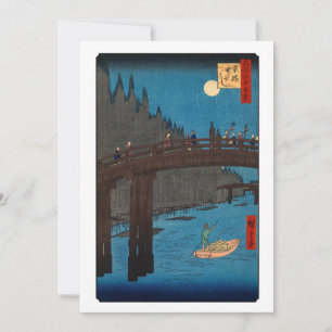 Utagawa Hiroshige - Kyoto Bridge by Moonlight Einladung