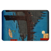 Utagawa Hiroshige - Kyoto Bridge by Moonlight Magnet (Horizontal)