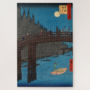 Utagawa Hiroshige - Kyoto Bridge by Moonlight Puzzle