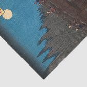 Utagawa Hiroshige - Kyoto Bridge by Moonlight Seidenpapier (Ausschnitt)