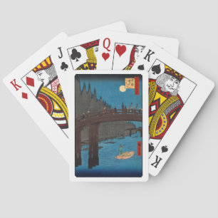 Utagawa Hiroshige - Kyōto-Brücke im Mondlicht Spielkarten