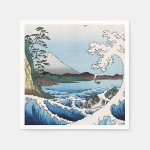 Utagawa Hiroshige - Meer vor Satta, Provinz Suruga Serviette