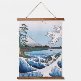Utagawa Hiroshige - Meer vor Satta, Provinz Suruga Wandteppich Mit Holzrahmen