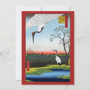 Utagawa Hiroshige - Minowa, Kanasugi, Mikawashima Dankeskarte