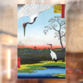 Utagawa Hiroshige - Minowa, Kanasugi, Mikawashima Fensteraufkleber (Blatt 2)