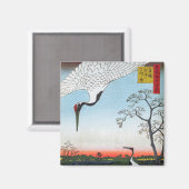 Utagawa Hiroshige - Minowa, Kanasugi, Mikawashima Magnet (Vorderseite/Rückseite)