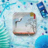 Utagawa Hiroshige - Minowa, Kanasugi, Mikawashima Pappteller (Party)