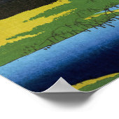 Utagawa Hiroshige - Minowa, Kanasugi, Mikawashima Poster (Ecke)