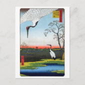 Utagawa Hiroshige - Minowa, Kanasugi, Mikawashima Postkarte (Vorderseite)