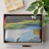 Utagawa Hiroshige - Minowa, Kanasugi, Mikawashima Seidenpapier (Geschenk)