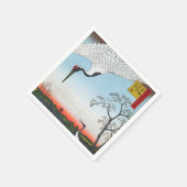 Utagawa Hiroshige - Minowa, Kanasugi, Mikawashima Serviette (Ecke)