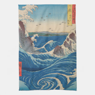 Utagawa Hiroshige - Naruto-Strudel, Provinz Awa Geschirrtuch