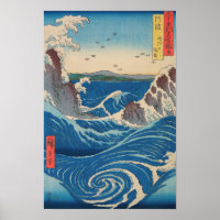 Utagawa Hiroshige - Naruto-Strudel, Provinz Awa