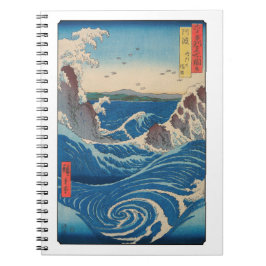 Utagawa Hiroshige - Naruto Whirlpool, Provinz Awa Notizblock