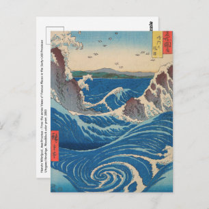 Utagawa Hiroshige - Naruto Whirlpool, Provinz Awa Postkarte