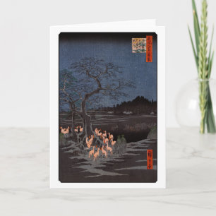 Utagawa Hiroshige - Neujahrsfeuerwerke der Füchse Karte