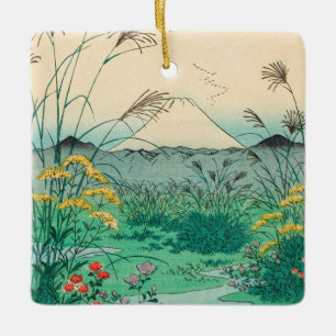 Utagawa Hiroshige - Otsuki-Ebene in der Provinz Ka Keramikornament