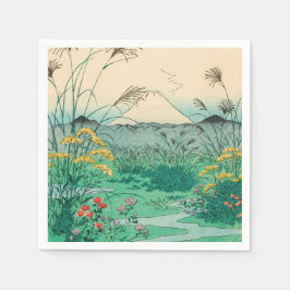 Utagawa Hiroshige - Otsuki Schlicht in der Provinz Serviette