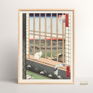 Utagawa Hiroshige Reisfelder bei Asakusa Japan Poster