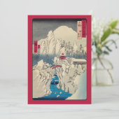 Utagawa Hiroshige - Schnee auf dem Berg Haruna Dankeskarte (Stehend Vorderseite)