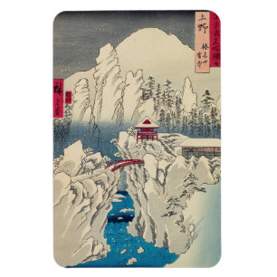 Utagawa Hiroshige - Schnee auf dem Berg Haruna Magnet