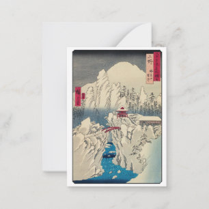 Utagawa Hiroshige - Schnee auf dem Berg Haruna Mitteilungskarte