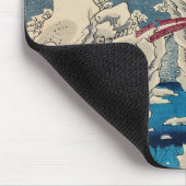 Utagawa Hiroshige - Schnee auf dem Berg Haruna Mousepad (Ecke)