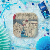 Utagawa Hiroshige - Schnee auf dem Berg Haruna Pappteller (Party)