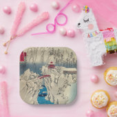 Utagawa Hiroshige - Schnee auf dem Berg Haruna Pappteller (Party)