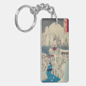 Utagawa Hiroshige - Schnee auf dem Berg Haruna Schlüsselanhänger (Vorderseite links)
