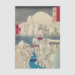 Utagawa Hiroshige - Schnee auf dem Berg Haruna Seidenpapier