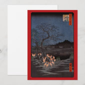 Utagawa Hiroshige - Silvester Foxfire Dankeskarte (Vorne/Hinten)