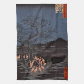 Utagawa Hiroshige - Silvester Foxfire Geschirrtuch (Vertikal)