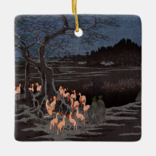 Utagawa Hiroshige - Silvester Foxfire Keramikornament