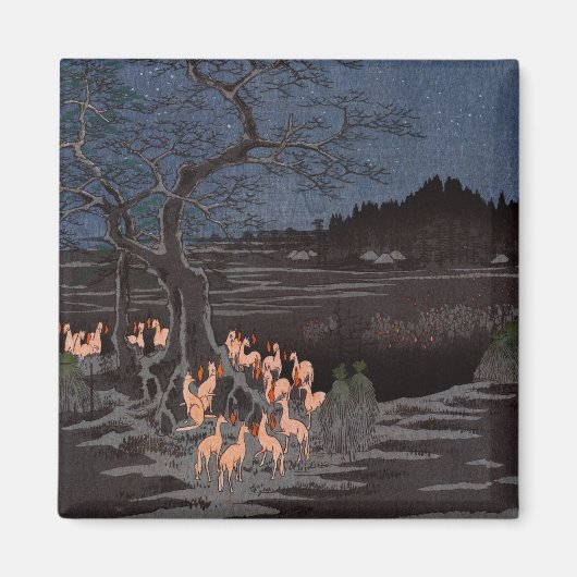 Utagawa Hiroshige - Silvester Foxfire Magnet (Vorne)