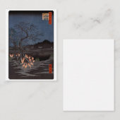 Utagawa Hiroshige - Silvester Foxfire Mitteilungskarte (Vorne/Hinten)