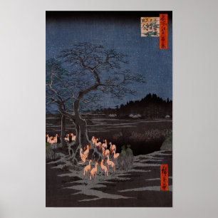 Utagawa Hiroshige - Silvester Foxfire Poster