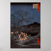 Utagawa Hiroshige - Silvester Foxfire Poster (Vorne)