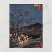 Utagawa Hiroshige - Silvester Foxfire Postkarte (Vorderseite)