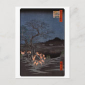 Utagawa Hiroshige - Silvester Foxfire Postkarte (Vorderseite)