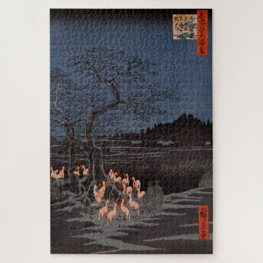Utagawa Hiroshige - Silvester Foxfire Puzzle (Vertikal)