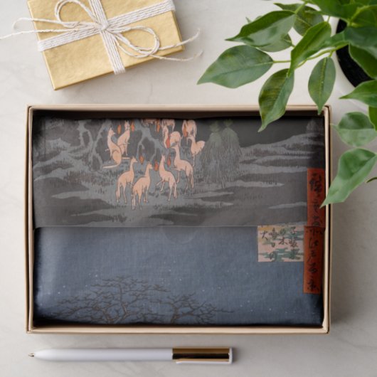 Utagawa Hiroshige - Silvester Foxfire Seidenpapier (Geschenk)