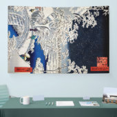 Utagawa Hiroshige - Trommelbrücke bei Meguro Banner (Messe)