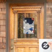 Utagawa Hiroshige - Trommelbrücke bei Meguro Fensteraufkleber (Haustür)